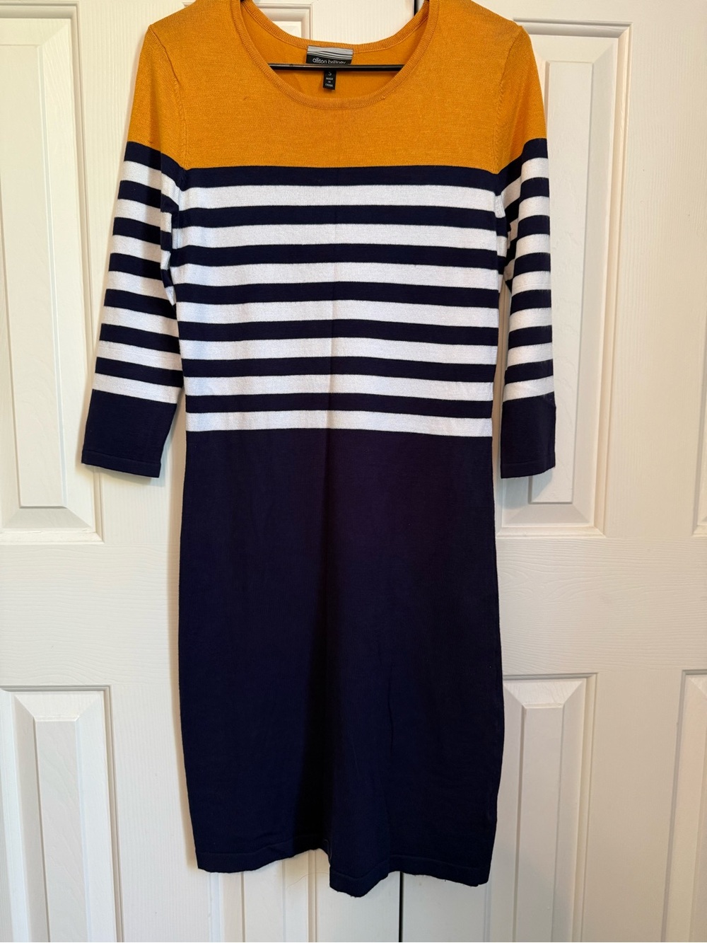 Eliza J Striped Color Block Midi Dress